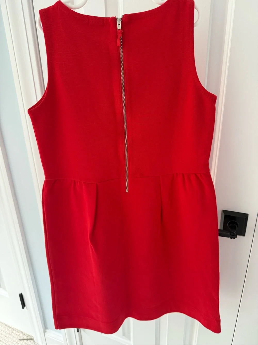 Crewcuts Red Sleeveless Dress with Embellished White Peter Pan Collar